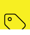 A yellow background with an image of a tag.